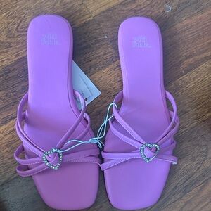 Wild Fable Purple Sandals with Heart Accent